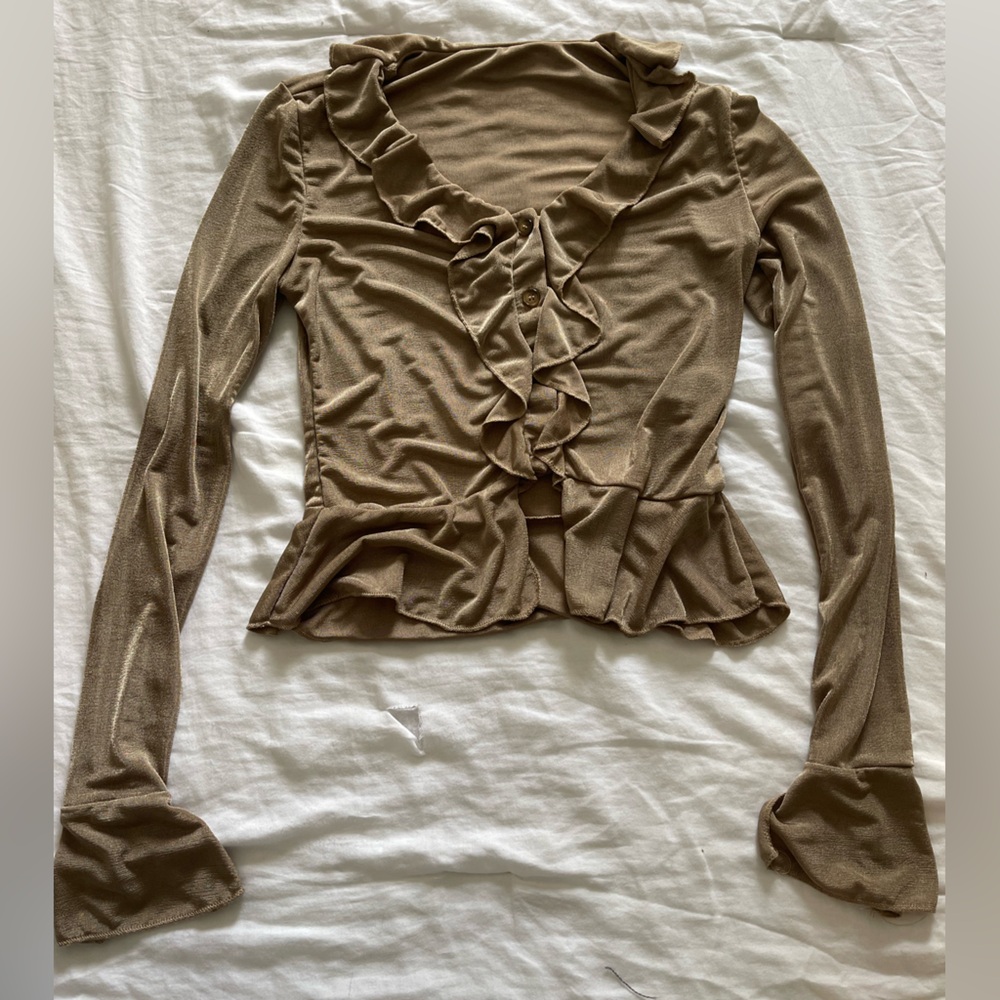 Shimmery tan top
